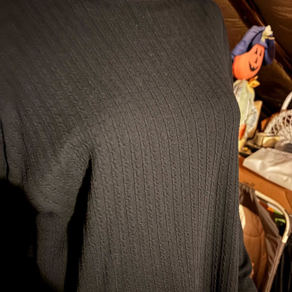 Women’s Black Turtleneck Top & Skirt Set by Moda Intl